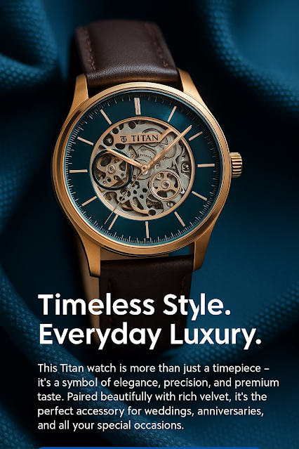 Titan Luxury watches Titan automatic luxury watch with detailed chronograph and date window