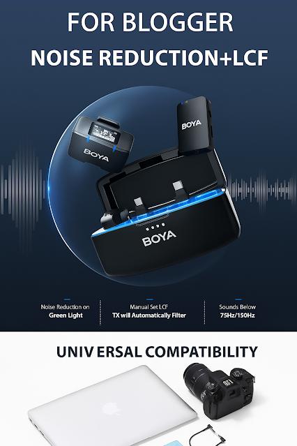 BOYAMIC Wireless Mic with Noise Cancellation – Perfect for YouTubers, Vloggers, Teachers, Podcasts & Live Streaming.