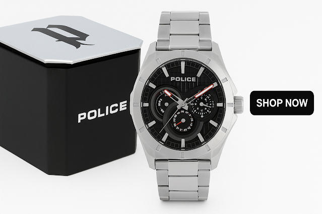 Police Men’s Premium Watch – A Symbol of Style. A Police branded men’s wristwatch showcasing elegance, premium style, and personality..