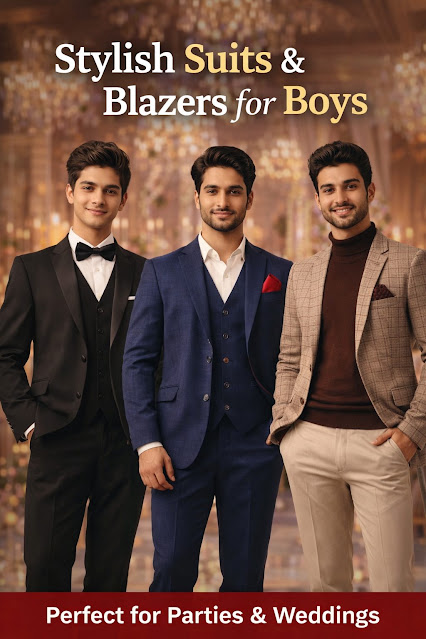 Three Piece Suit & Blazer for Boys | Stylish Wedding and Party Wear Three piece suit and stylish blazer for boys – modern formal outfits for weddings and parties