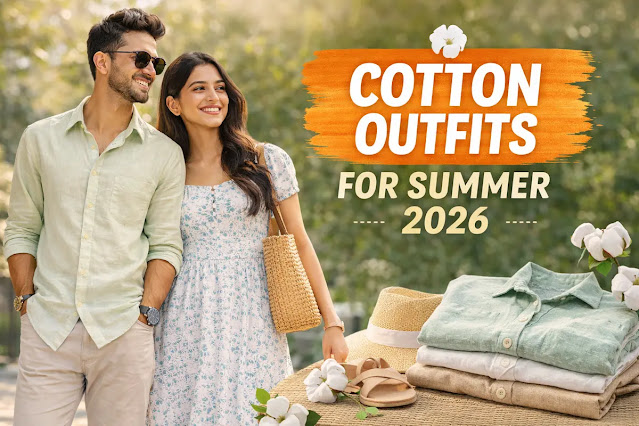 Cotton Outfits for Summer 2026 – गर्मियों के लिए आरामदायक सूती कपड़े गर्मी के लिए सूती कपड़े पहने हुए स्टाइलिश इंडियन कपल – Cotton Outfits Summer 2026