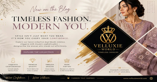 velluxie-world-fashion-banner Velluxie World modern traditional purple ethnic wear dress design for women banner.