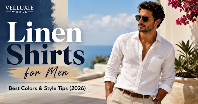 Linen Shirts for Men: Best Colors & Style Tips Stylish man wearing a white linen shirt with beige trousers, showcasing the best linen shirt colors and styling tips for men in 2026.