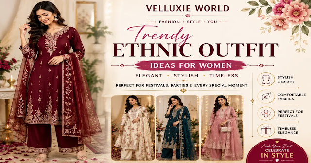 Best Kurta Set Designs for Women 2026 Four stylish women's kurta set designs featuring pastel, floral, embroidered, and cotton ethnic outfits for Raksha Bandhan 2026 by Velluxie World.