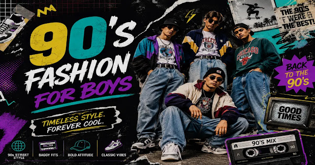90s Fashion for Boys: Timeless Style & Retro Looks 90s fashion for boys featuring baggy jeans, retro jackets, graphic tees, sneakers, and classic streetwear styles